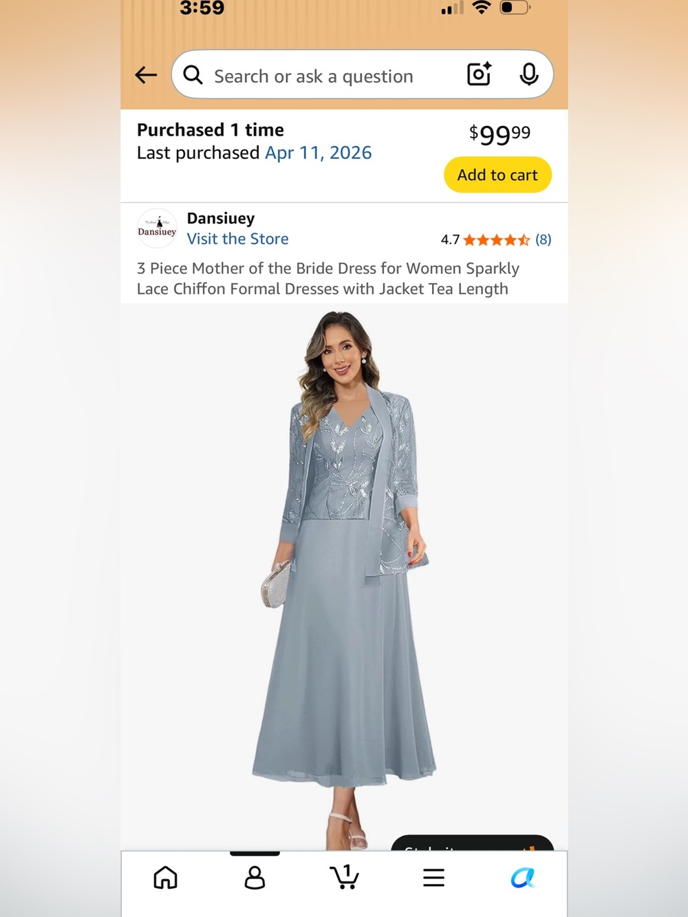 Women's Light Blue Lace Chiffon Formal Dress with Jacket